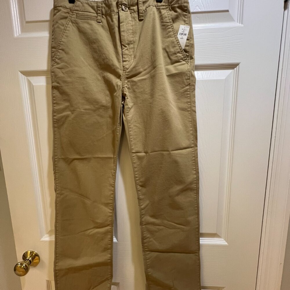 NWT Gap Boys 16 Husky Uniform Lived-In Khakis - Picture 2 of 5